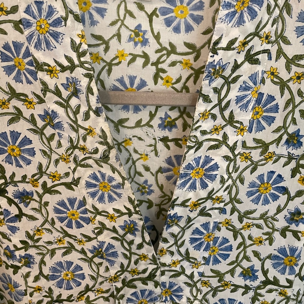 Indian Cotton Lightweight Maxi Dress Block Print - Picture 3 of 5